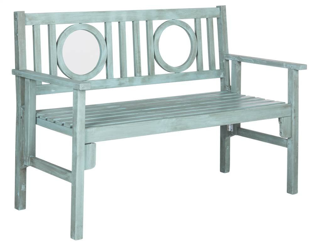 Outdoor Collection Piedmont Folding Bench, Beach House Blue