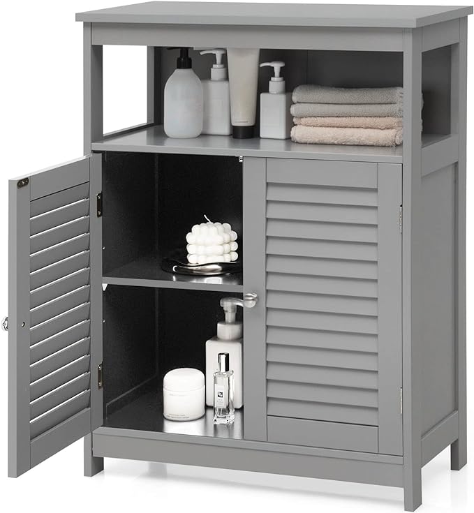 Bathroom Storage Cabinet, Wooden Side Storage Organizer