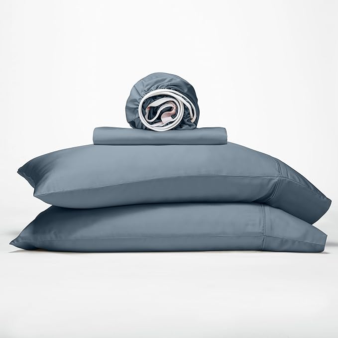 King Size Bed Sheets 4 Piece Set, 100% Rayon Derived from Bamboo