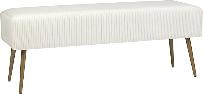 Ottoman Bench, End of Bed 44" Velvet Indoor Window Upholstered Padded Bench