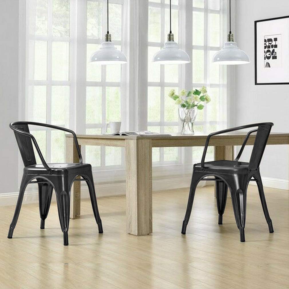 Metal Dining Chairs Set of 4 Metal Patio Chairs Metal Chairs Café Restaurant