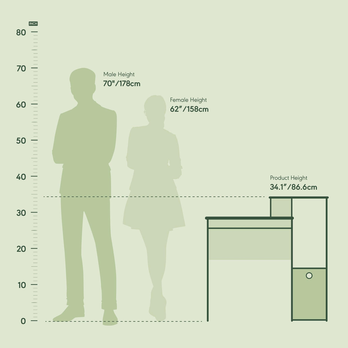 Econ Multipurpose Home Office Computer Writing Desk, French Oak Grey