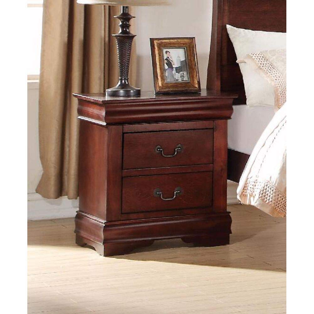 Bedroom Nightstands - Wooden Night Stands with 2 Drawers for Home Bedside End Table