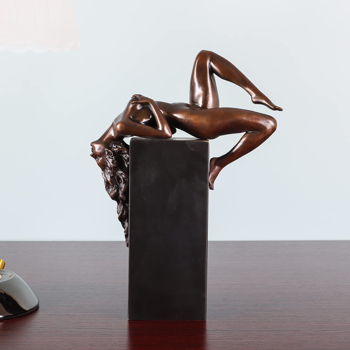 Bronze Reclining Sexy Nude Adult Female Statue Figurine Erotic Naked Woman Sculpture Art Collection