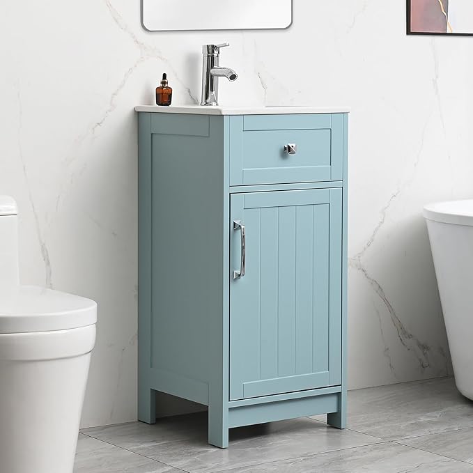 36-Inch Modern Bathroom Vanity with Sink, Large Freestanding Storage Cabinet