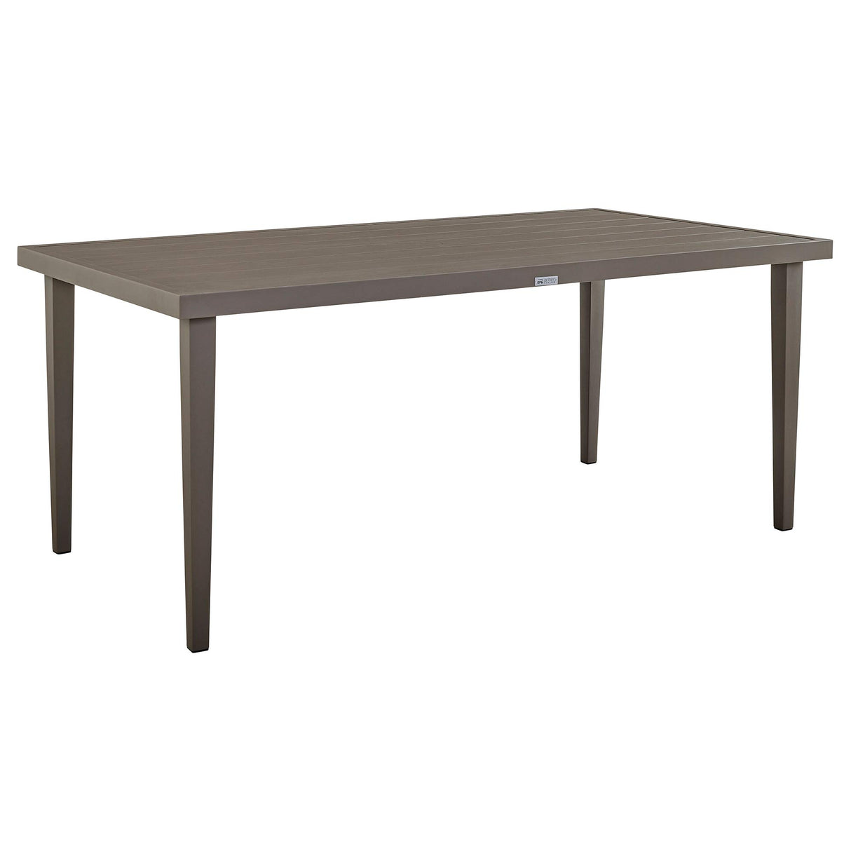 Silvana Modern Outdoor Patio Dining Table, Standard, Gray Aluminum