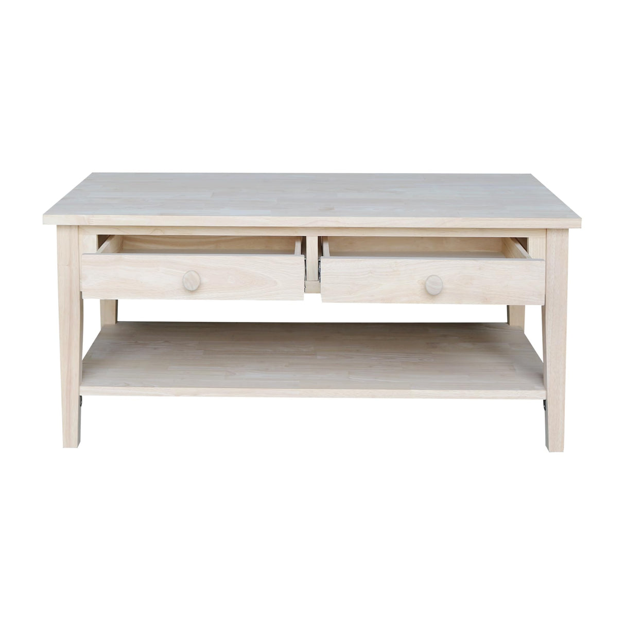 Spencer Coffee Table, Solid Wood, Real Parawood, 48" W x 24" D x 19" H