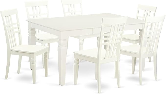 WELG5-BCH-W 5 Piece Dining Set Includes a Rectangle Dining Table with Butterfly Leaf