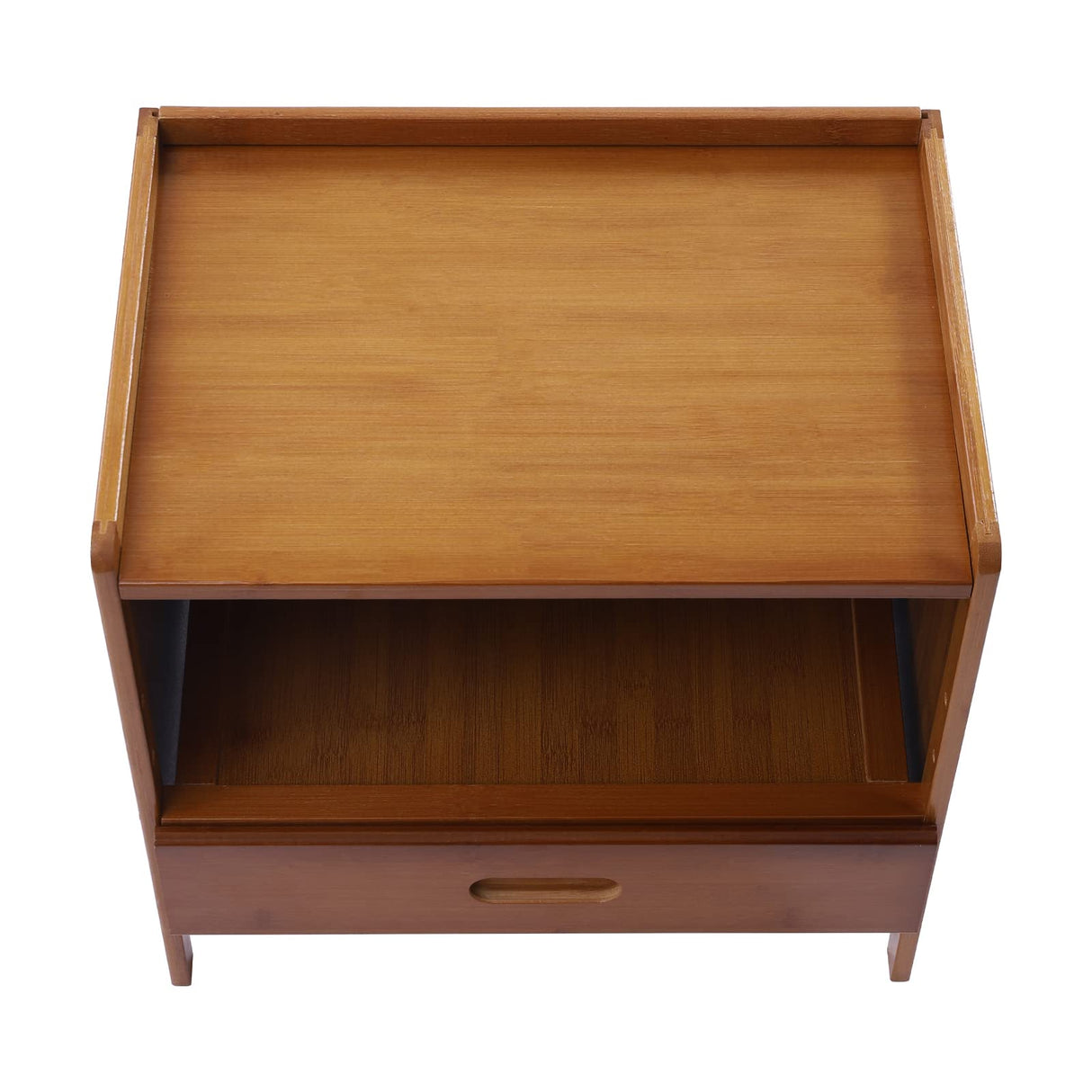 Nightstand with Drawer and Open Shelf,Small Side End Table