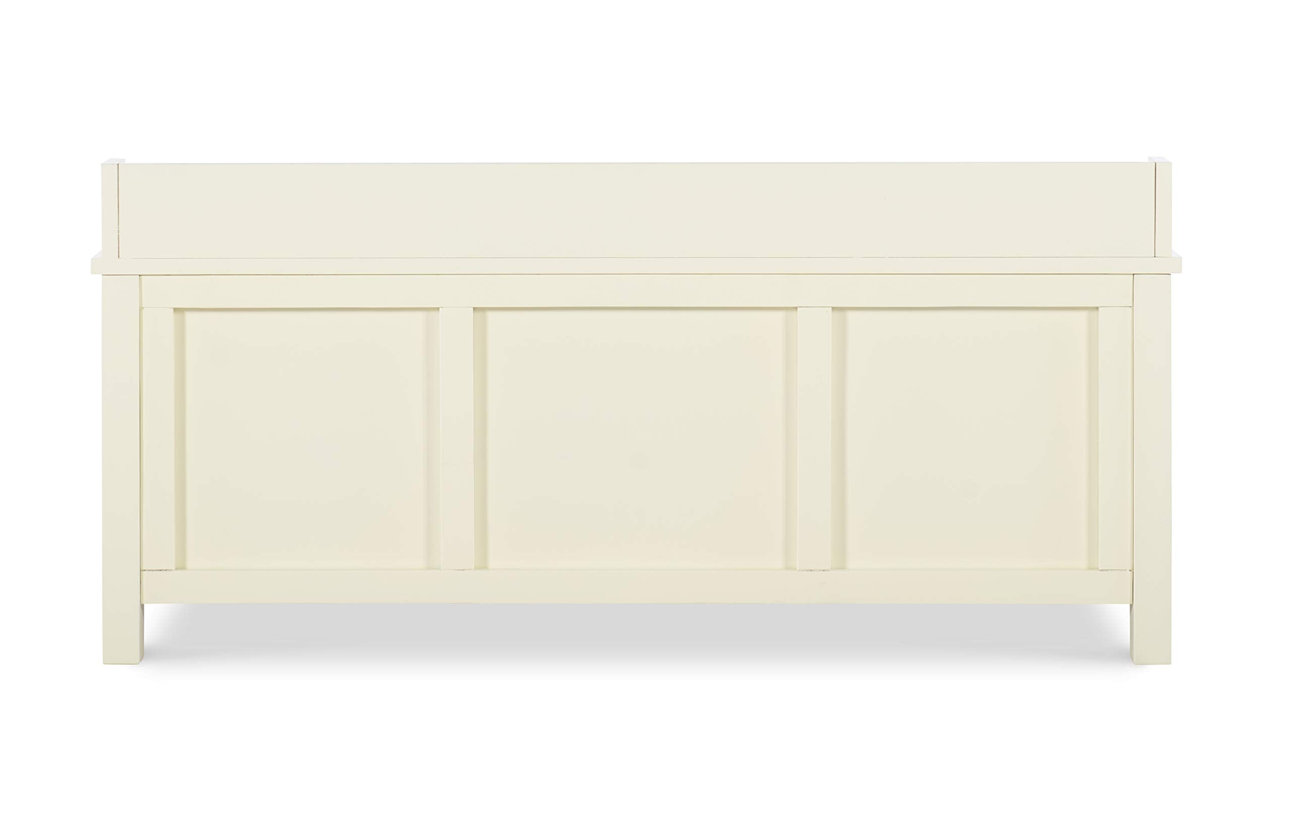 Linon Micah White Storage Bench