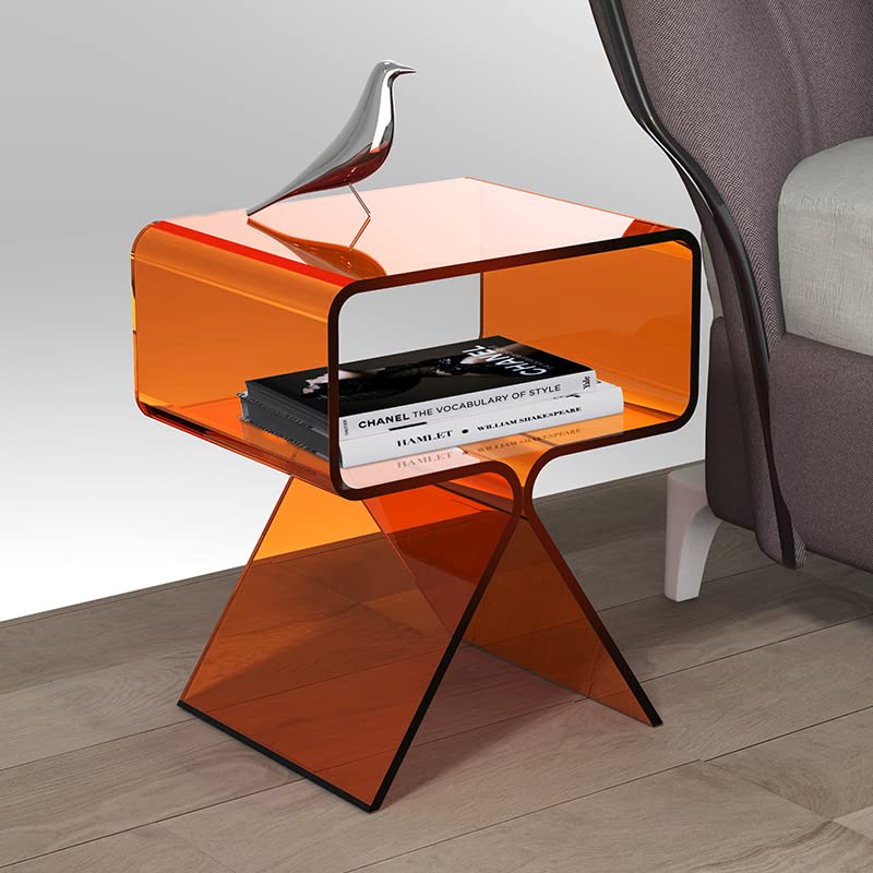 Nightstand Side Table Modern Design Clear