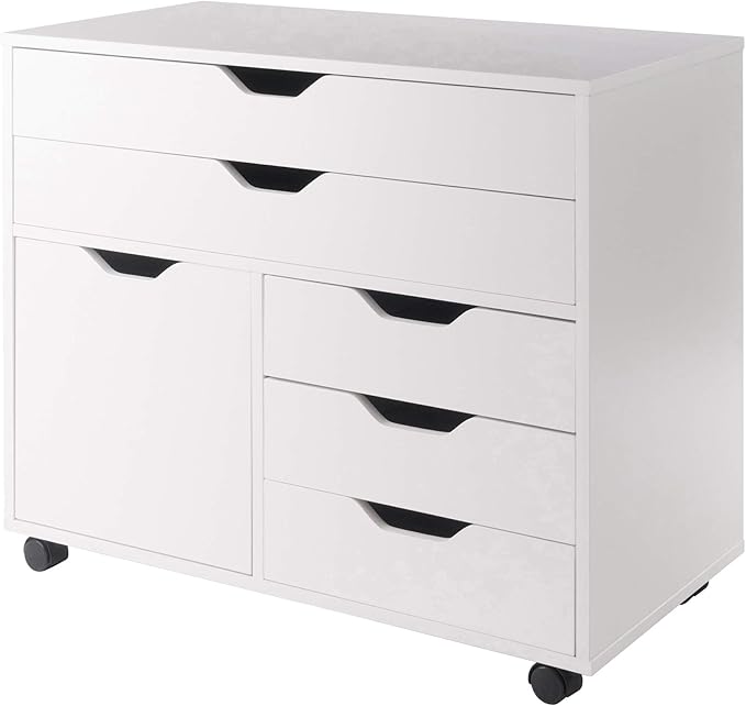 Halifax Storage Mobile Cabinets, 1 Door, 3 Drawers, 2 Wide Drawers, for Home Office