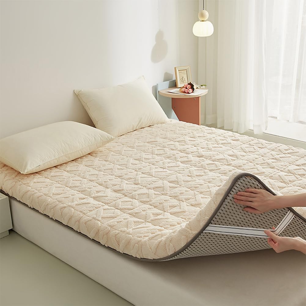 Fluffy Plush Mattress Japanese Futon Mattress College Dorm Room Folding Mattres