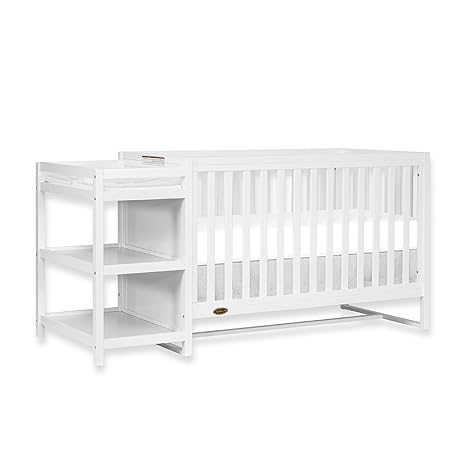 Milo 5-in-1 Convertible Crib and Changing Table with Free Changing Pad in Vintage White Oak
