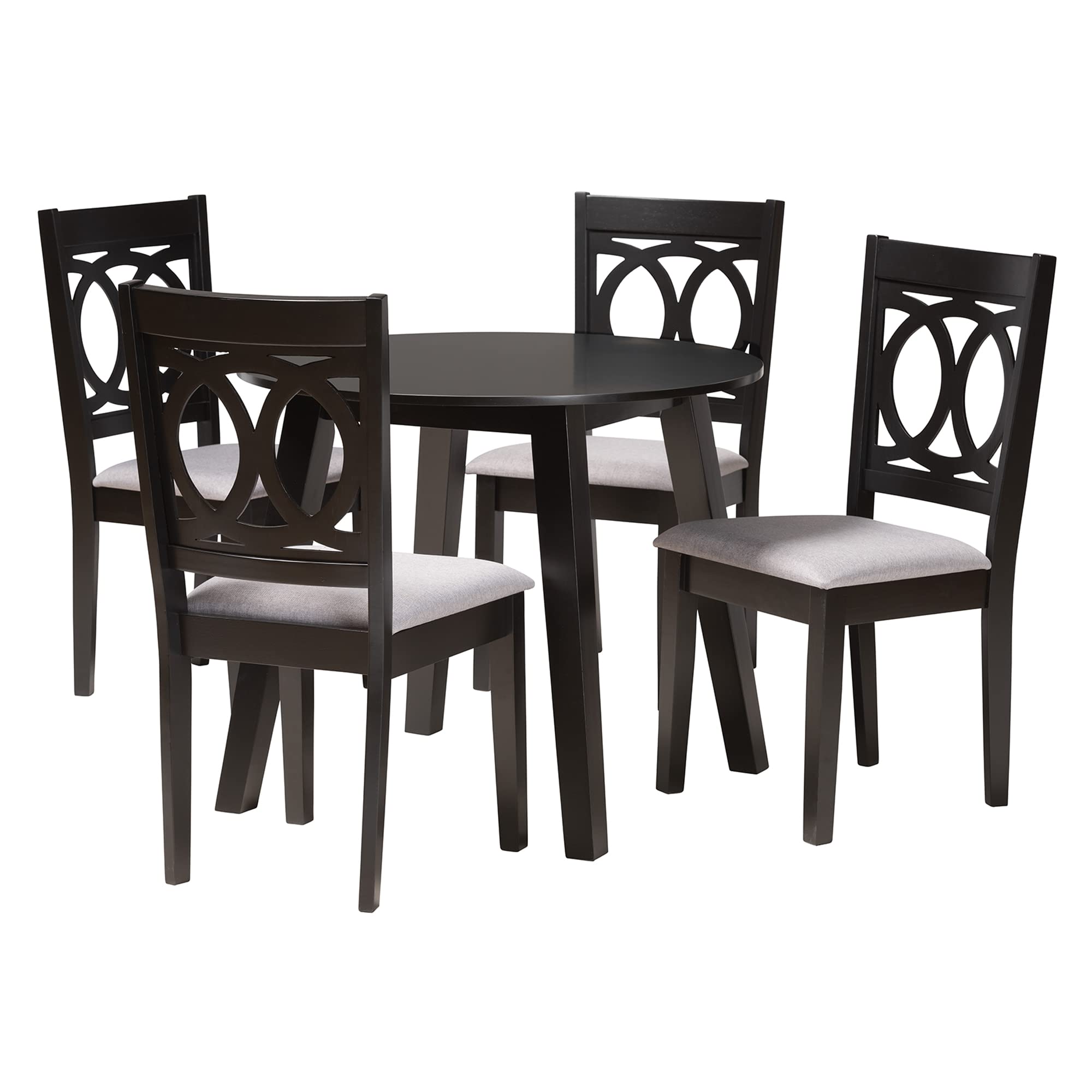 Set, 5-Piece, Grey/Dark Brown