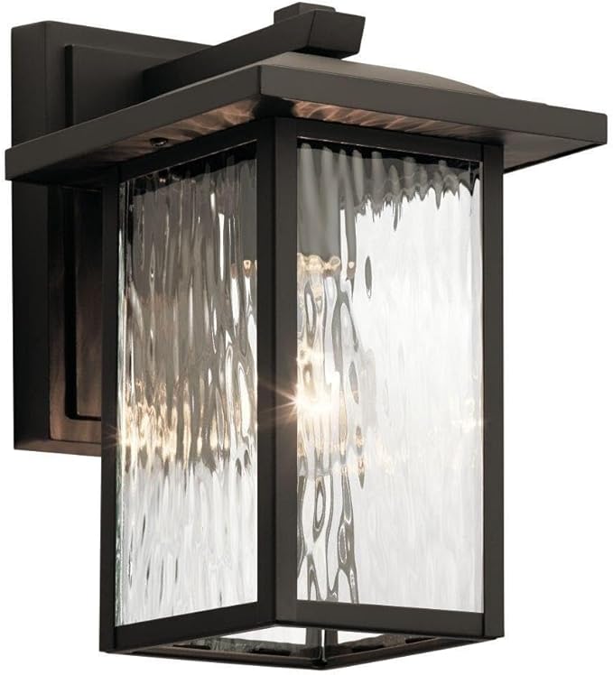 Capanna 16" Outdoor Wall Light in Black, 1-Light Exterior Wall Sconce Porch Light