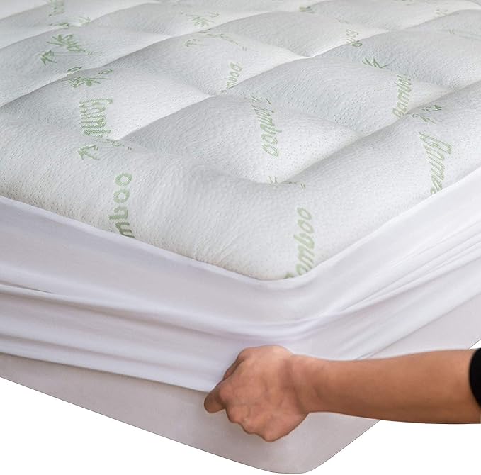 Ultra Soft Twin XL Mattress Topper - Viscose Made from Bamboo Mattress Pad