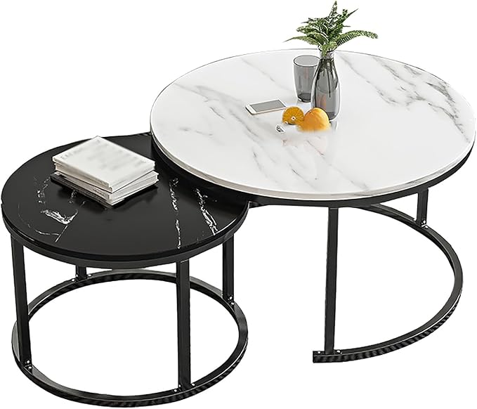 Table Modern Round Coffee Tables, for Living Room Circle Center Cocktail Table