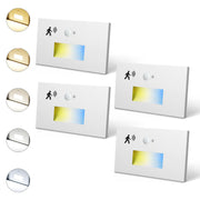 4 Pack Motion Sensor Stair Lights Indoor Outdoor, 120V Hardwired Motion Activated Step Lights