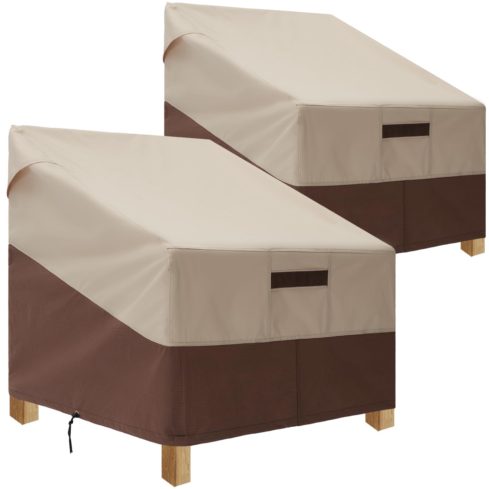 Outdoor Chair Covers Waterproof 2 Packs, UV-Resistant Patio Lawn Chair Covers