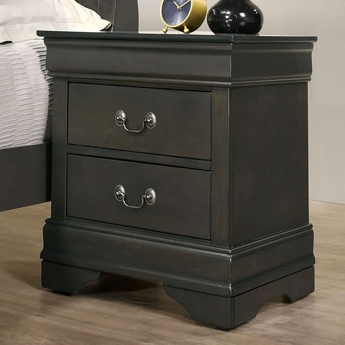 Mid Century Nightstand with Drawers, 2-Drawer Dresser Chest Bedside Table