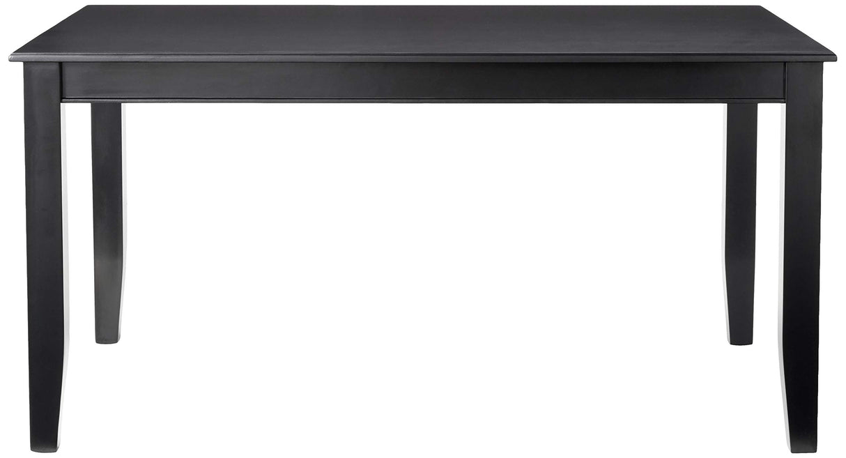 Dudley Rectangle Dining Table - 36x60 Inch Black Kitchen Table with Sturdy Legs