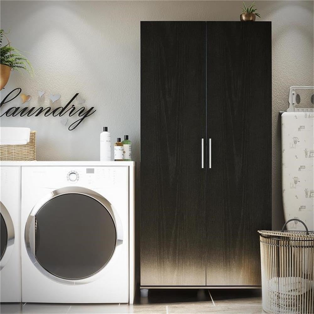 Evolution Camberly 36" Storage Cabinet in Black Oak