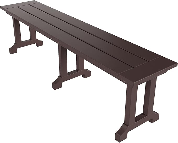 Sitting Bench 65” Inch Poly Lumber Bench Seat Chair UV Weather Resistant