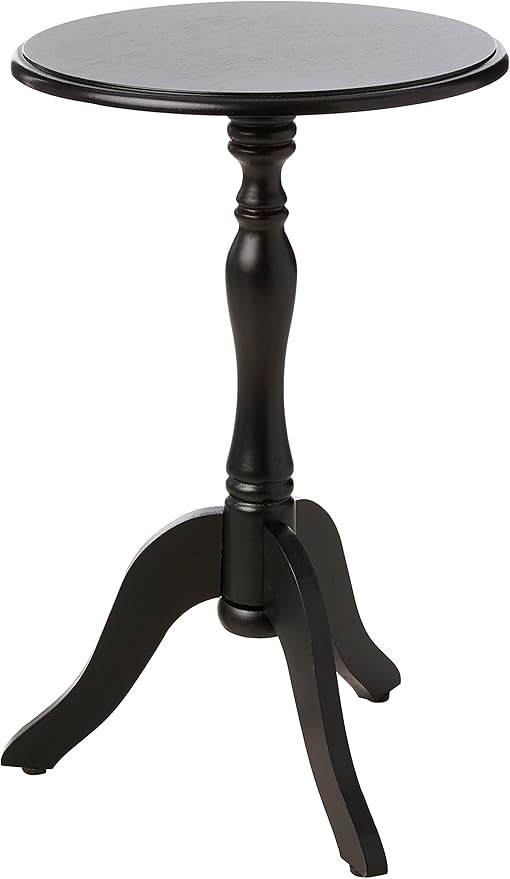 Simplify Round Pedestal Accent Side Table, Chic & Compact MDF Furniture for Traditional