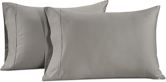 100% Egyptian Cotton Pillow Cases Queen Size Set of 2 (20"x30") - 1000 Thread Count Pillowcases Queen Size