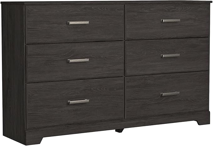 Stelsie Modern Scandinavian 6 Drawer Dresser, Whitewash