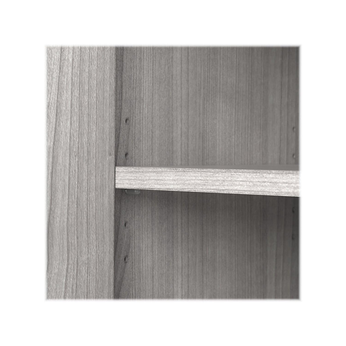 Bush Business Furniture HYB024PG Hybrid 5-Shelf 73-Inch H Bookcase with Doors, Platinum Gray