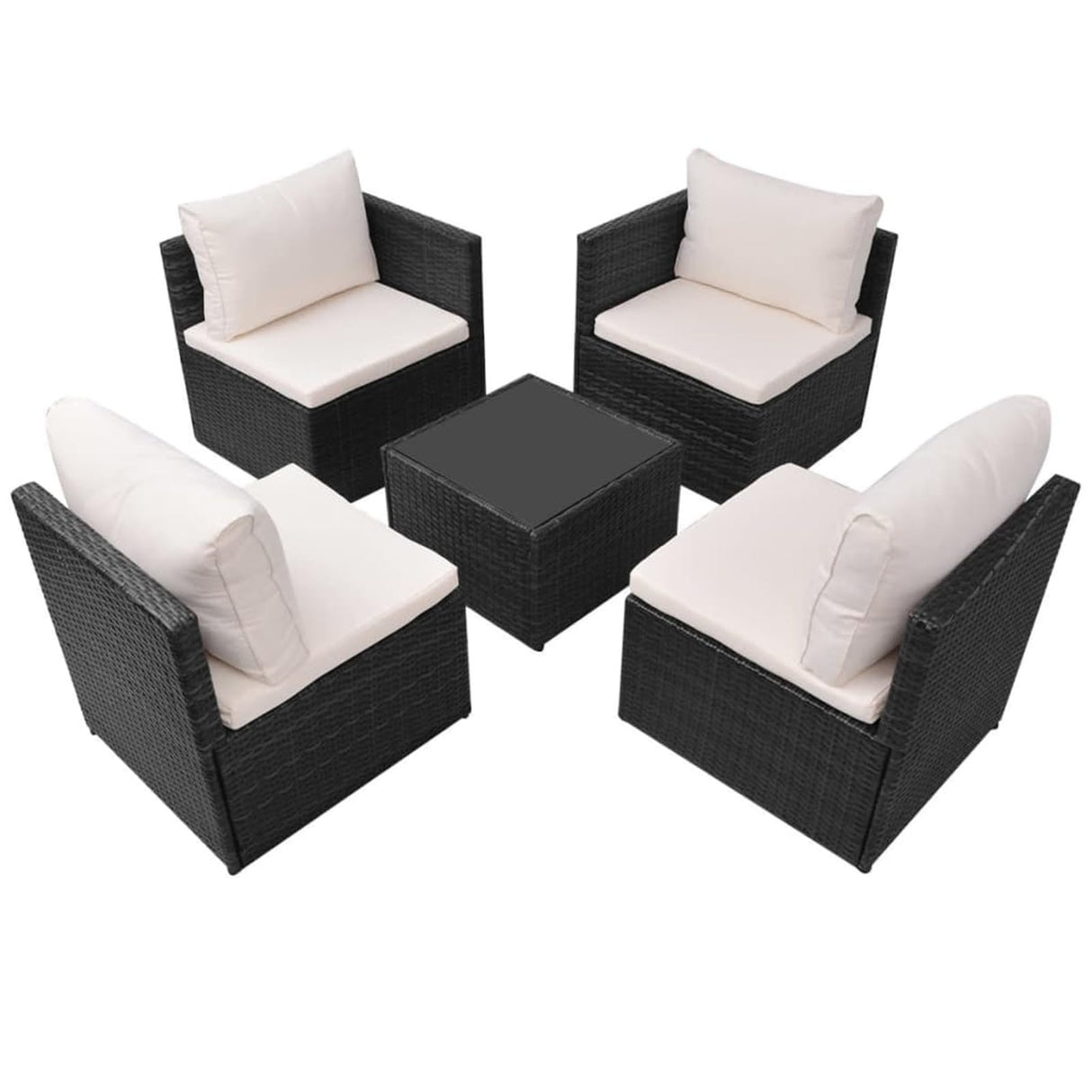5 Piece Patio Set with Cushions Patio Furniture Sets Outdoor Sectional Furniture
