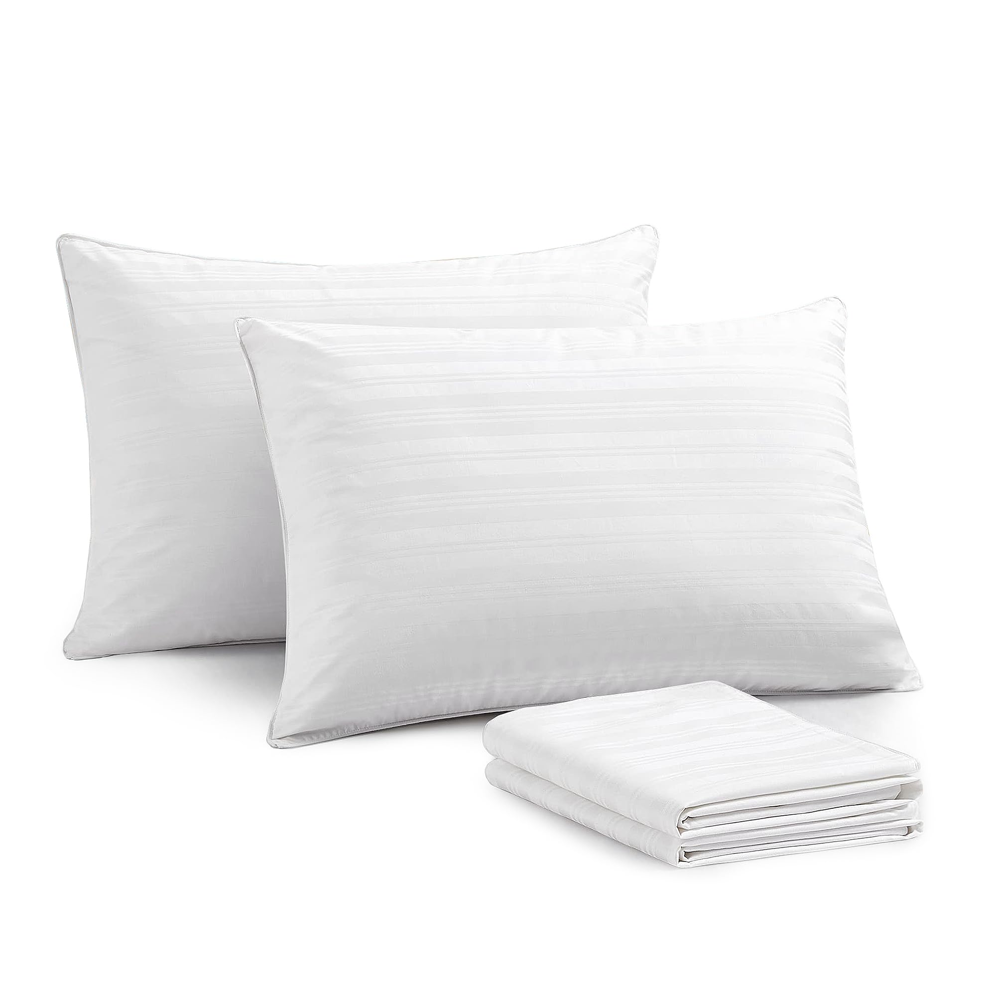 Natural Goose Feather Down Bed Pillows for Sleeping