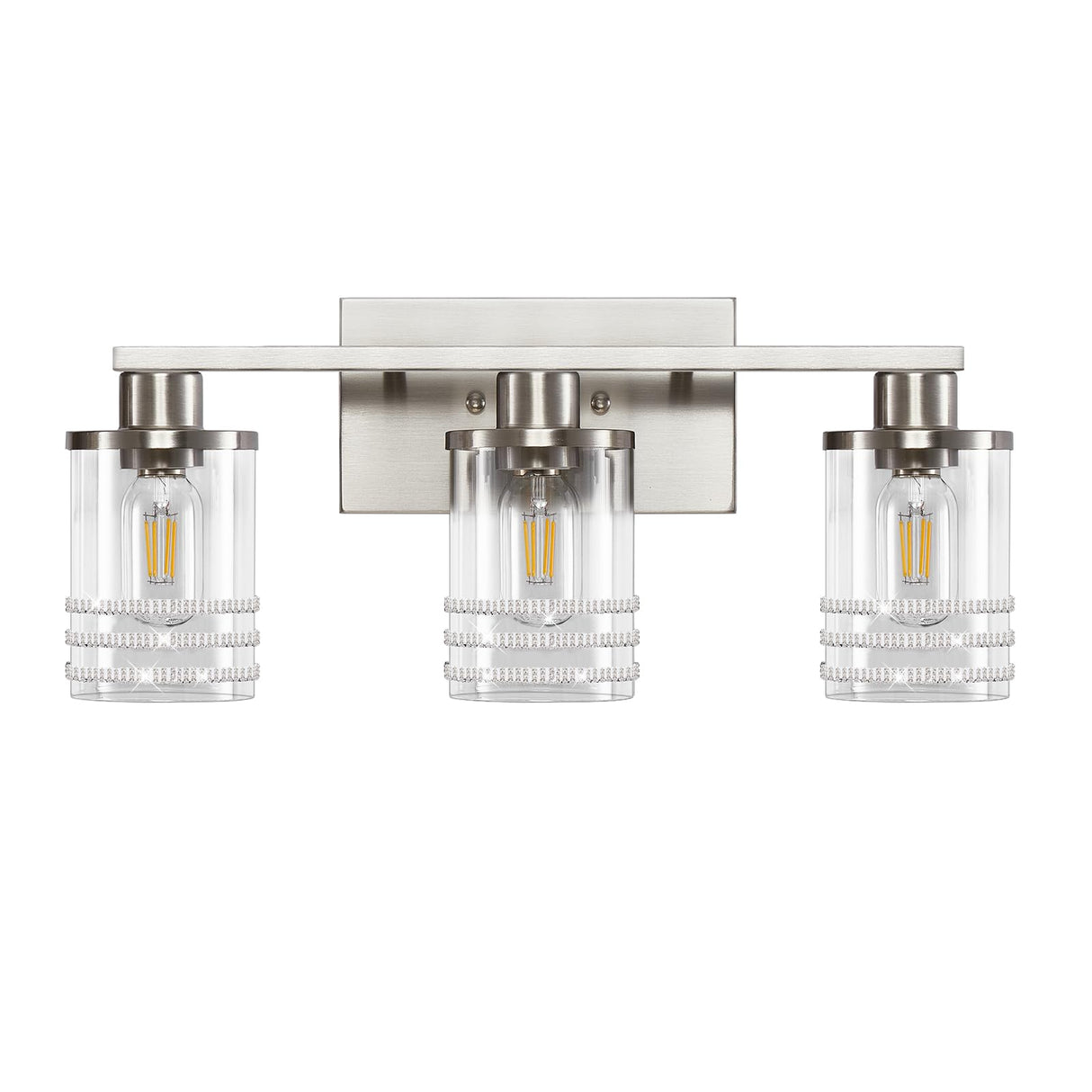 Bathroom Light Fixtures Brushed Nickel, Vanity Lights for Bathroom