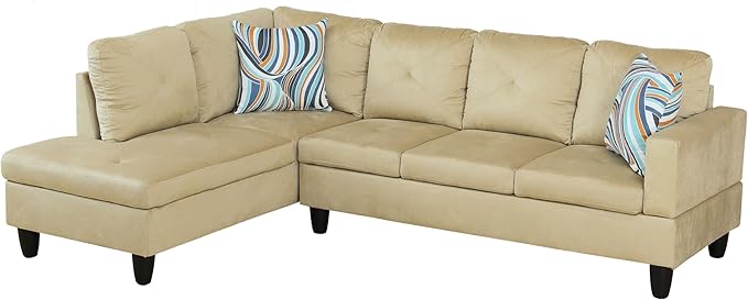 97" W Sectional Sofa with Chaise, Modular Sectional Sofa for Living Room