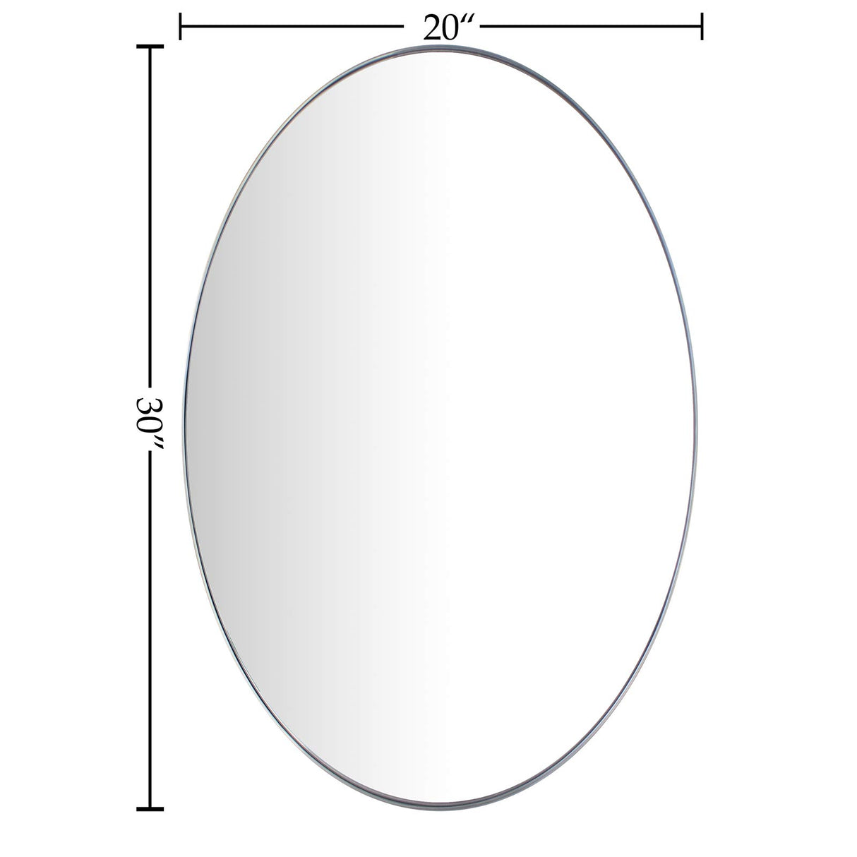 Brushed Nickel Metal Framed Bathroom Mirror