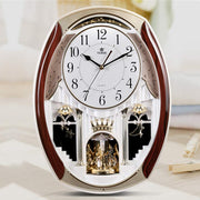 Musical Motion Wall Clock with Rotating Pendulum, Decorative Wall Clock