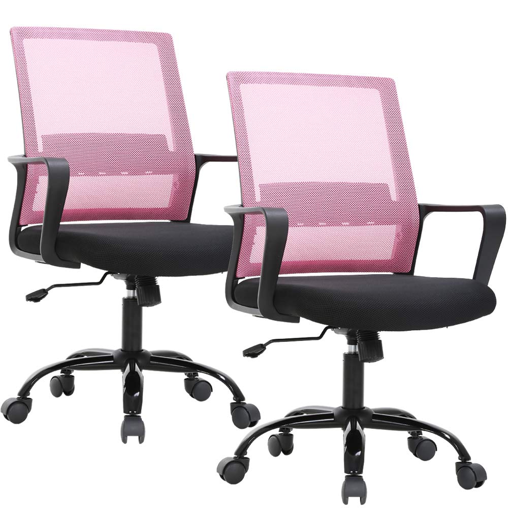 Ergonomic Office Chair Desk Chair Mid Back Computer Chair with Lumbar Support & Armrest Breathable