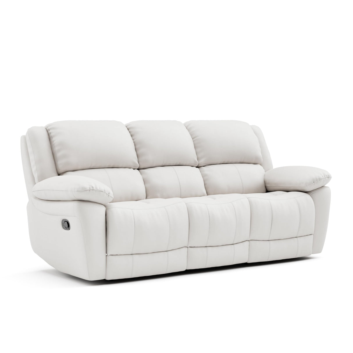 America Sorin Modern 3-Piece Leather Recliner Sofa Set with Pillow Armrests, Reclining