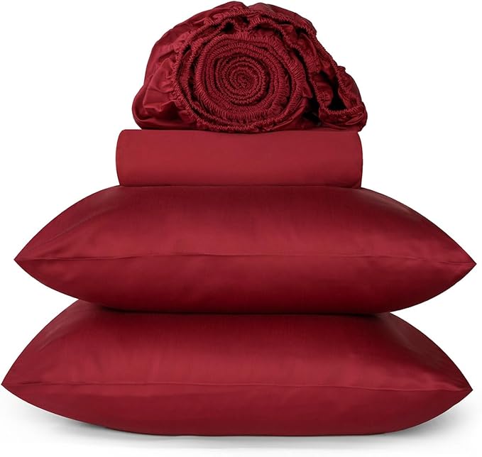 800 Thread Count Egyptian Cotton Sheets King Size, Long Staple Bed Sheets, 4 Pc Bed