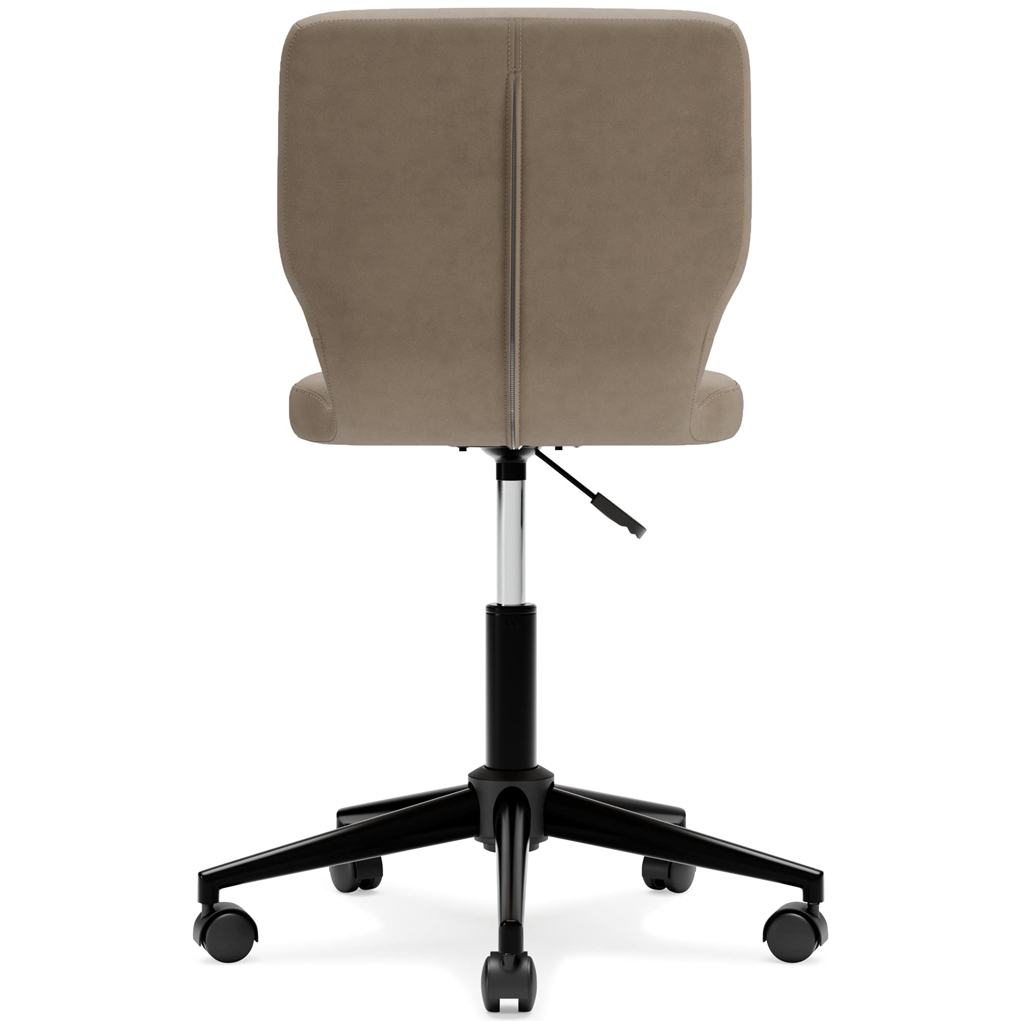 Beauenali Home Office Upholstered Swivel Desk Chair, Taupe