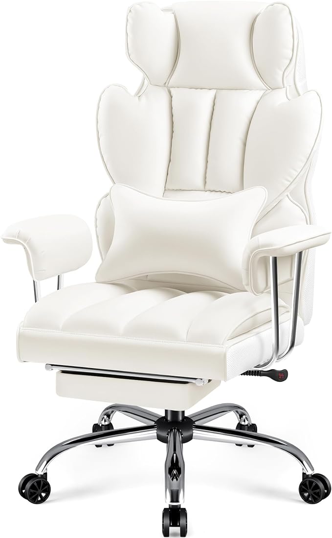 Big and Tall Executive Office Chair with Lumbar Support Leather Computer Chairwith