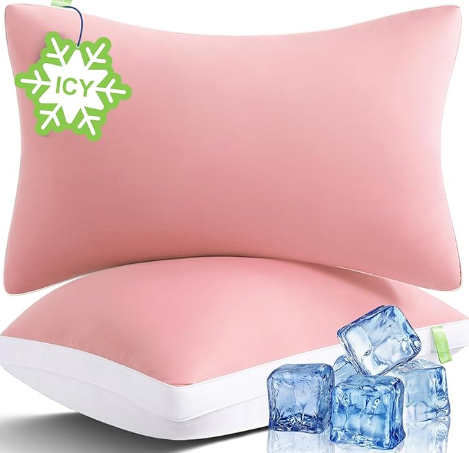 Cooling Bed Pillows King Size Set of 2, Cool for Hot Sleepers