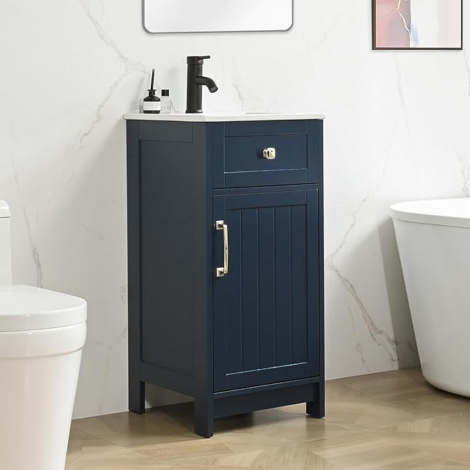 36-Inch Modern Bathroom Vanity with Sink, Large Freestanding Storage Cabinet