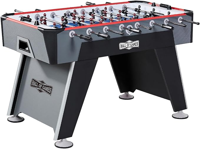48” Charleston Foosball Gaming Table Standard Size, Durable and Stylish with Tabletop Sports Soccer Balls