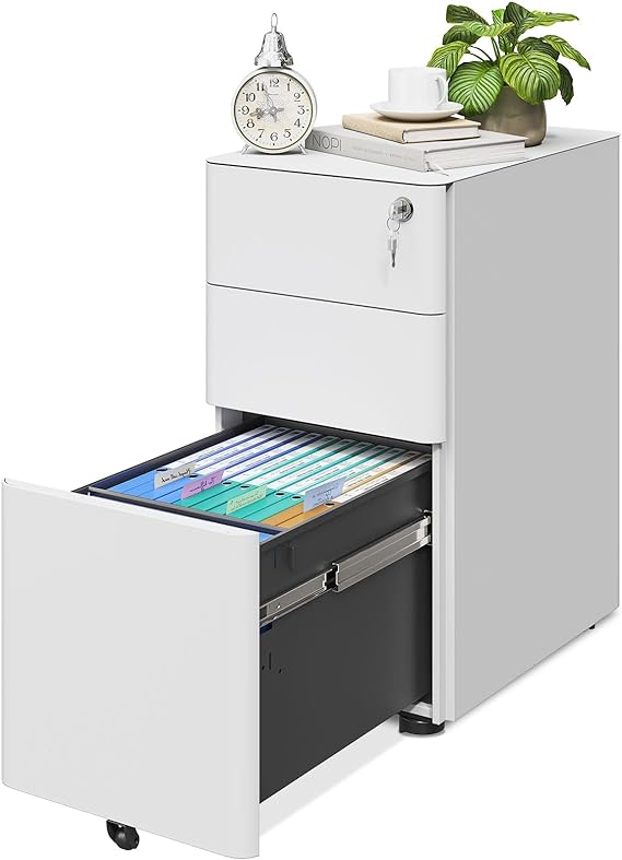 File Cabinet for Home Office, Fully Assembled Filing Cabinet