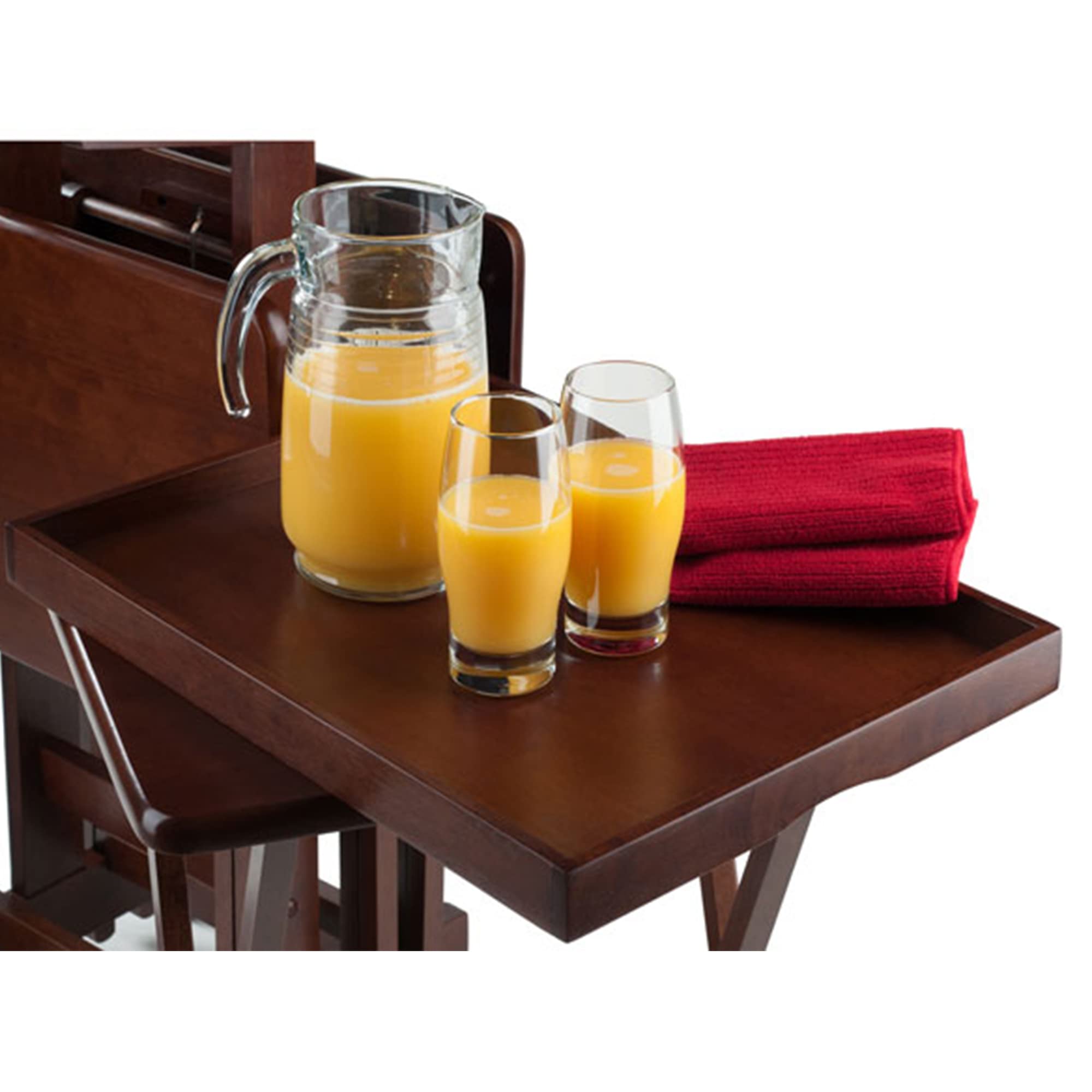 Isabelle Snack table, Walnut 19.69x15.91x36.22