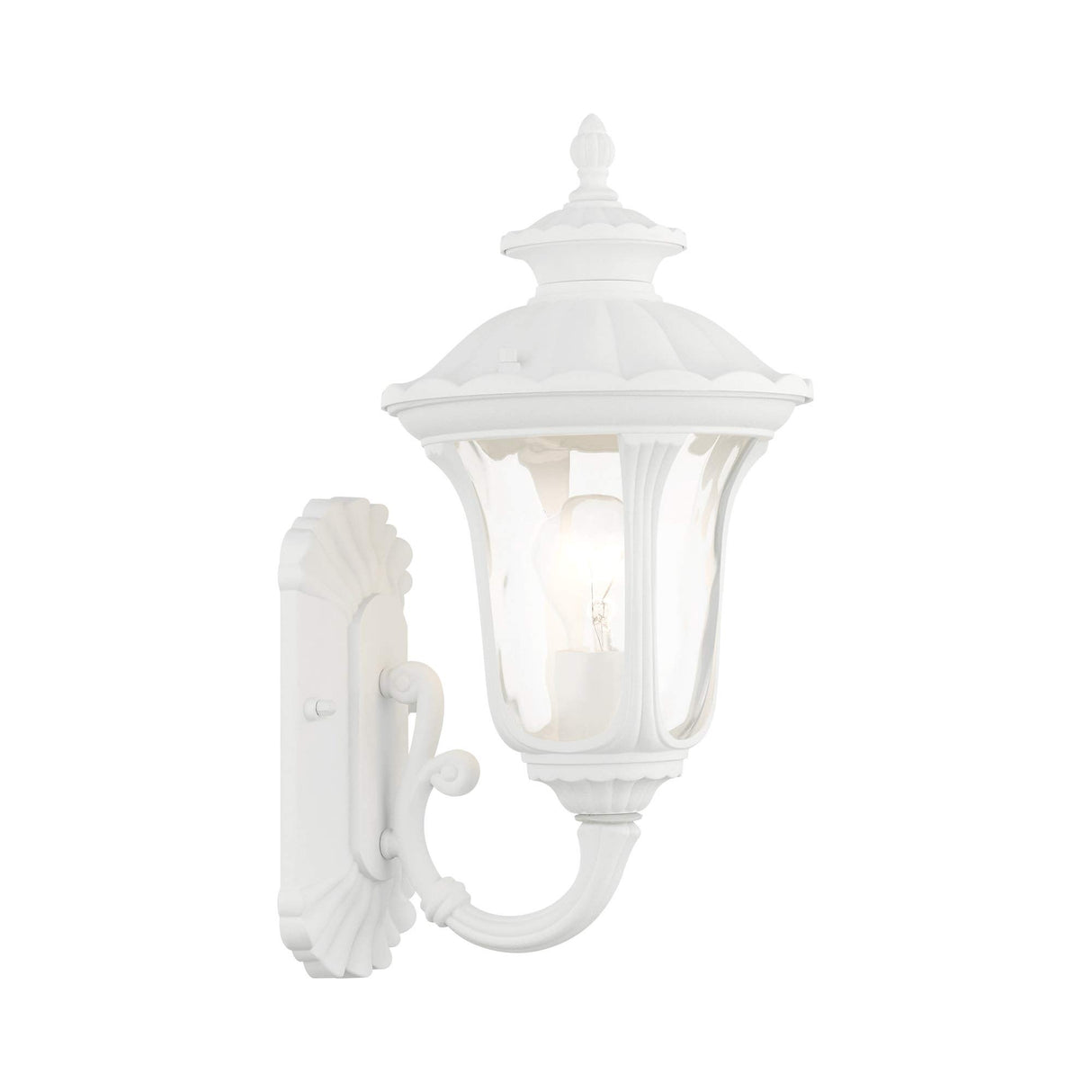 Livex Lighting 7850-13 Oxford 1 Light Outdoor Wall Lantern, White, 7.25 x 15.5 x 8.75