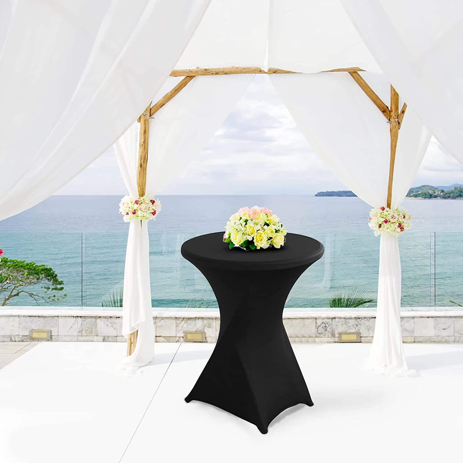 32in Cocktail Table high top Folding Table, Portable bar Height Folding Table, Round